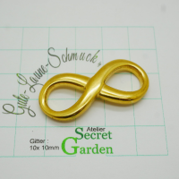 XXL Infinity Schleife 40x18, natur- oder goldfarben, Edelstahl (K/3-D3-4)