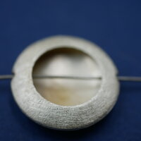 Cabochon  Scheibe Fassung, Anhänger 18mm,  925 Silber, mit  Kreis Ausschnitt  fürTierhaare (10/5)