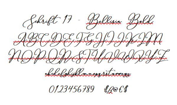 Schrift 17 Bellisia Bold