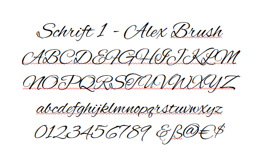 Schrift 1 Alex Brush