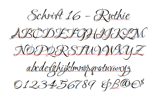 Schrift 16 Ruthie