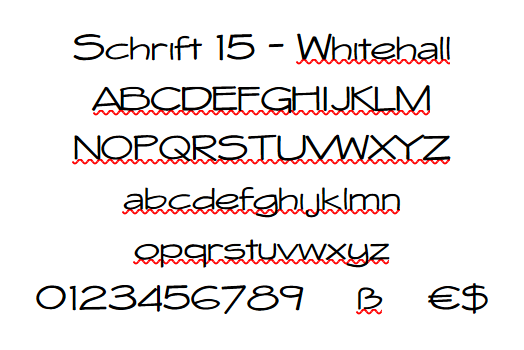 Schrift 15 Whitehall