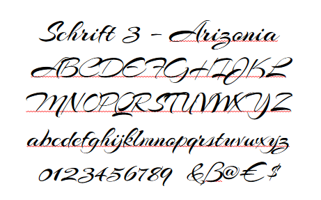 Schrift 3 Arizonia
